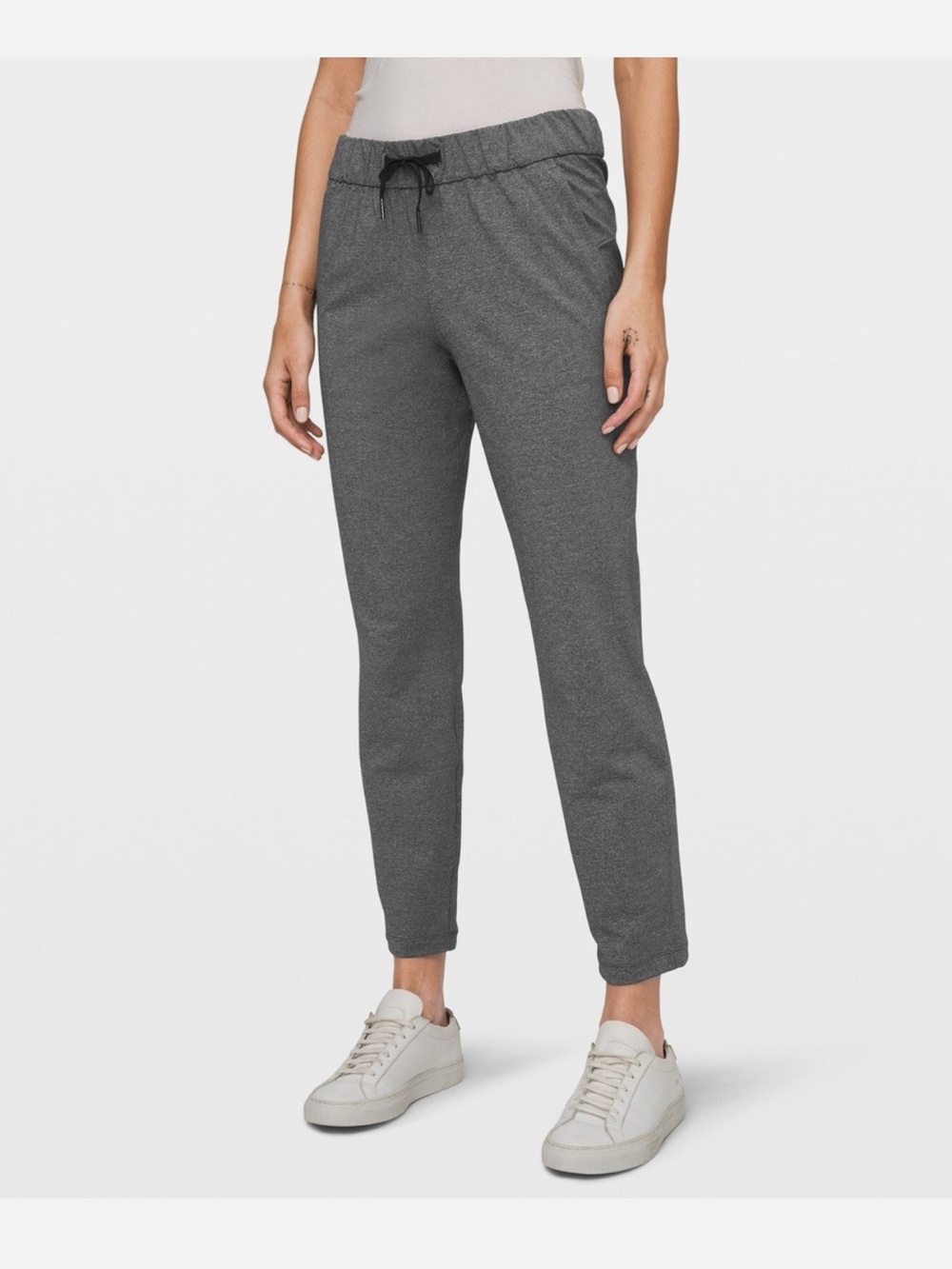 Lululemon Heathered Black On The Fly Pants